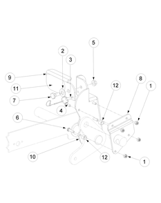 Foot Pedal Deck Lift Assembly Diagram and Parts List for M72-CT 53AB5JEZ750-28-HP-3Cylinder-OHV Cub Cadet Lawn Tractor